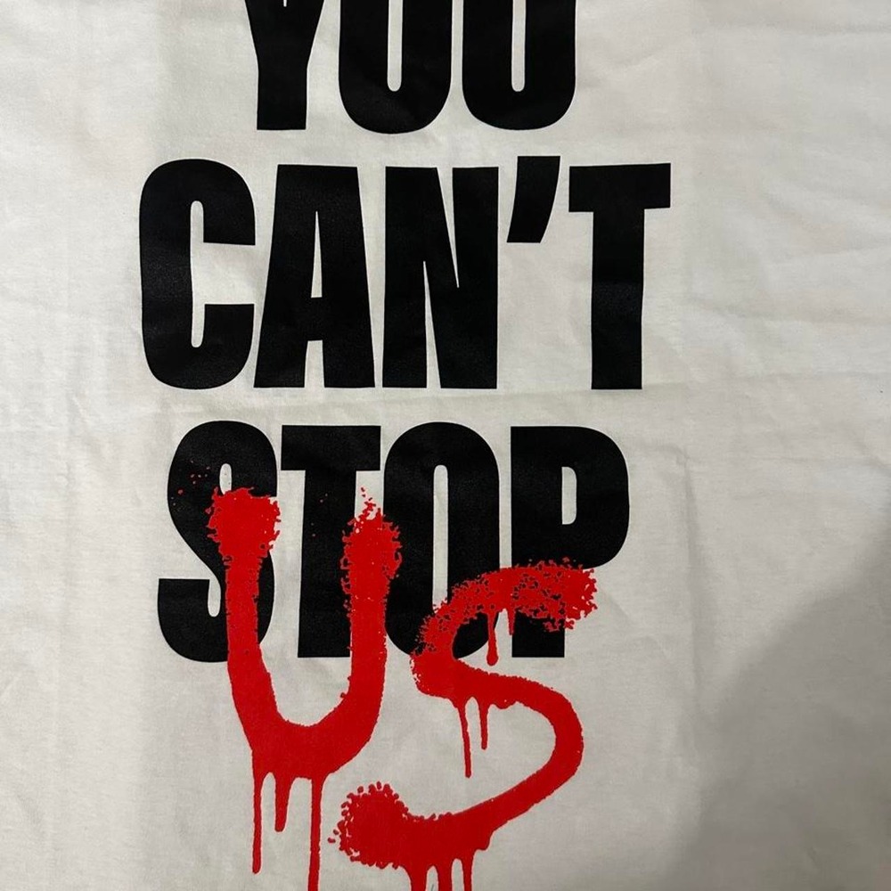 Fashion Nova Men You Cant Stop Us Graphic T-Shirt White Red XL